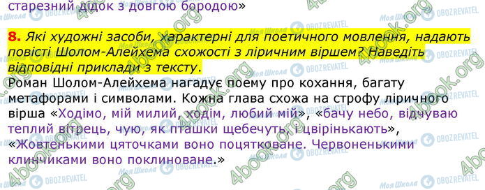 ГДЗ Зарубіжна література 7 клас сторінка Стр.148 (8)